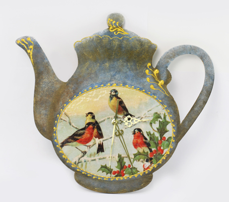 Часы чайник декупаж Часы чайник декупаж