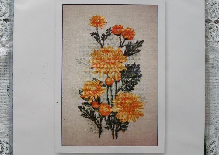 Отзыв о наборе для вышивания "Желтые хризантемы"  от фирмы Марья Искусница