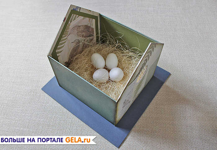 11. Сизаль и яйца лучше закрепить с помощью клея.