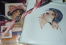 Отзыв о Наборе для вышивания "Девушка с розовым бантом" по картине Харрисона Фишера от фирмы МАРЬЯ ИСКУСНИЦА