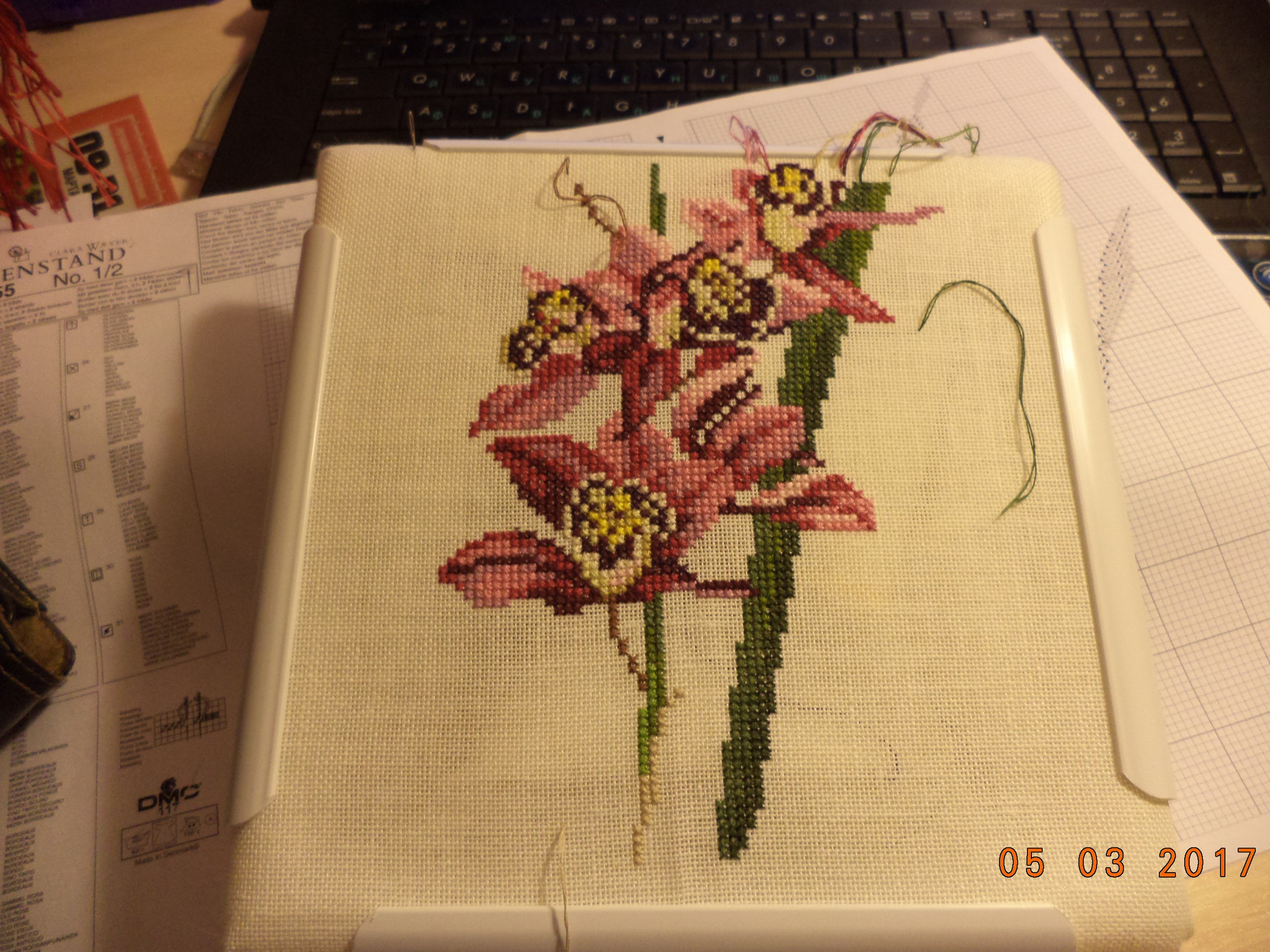 Отзыв о Наборе для вышивания "Красная орхидея" от фирмы Eva Rosenstand