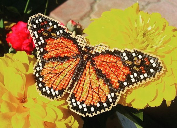 Отзыв о Наборе для вышивания бисером "Бабочка Монарх" от фирмы MILL HILL
