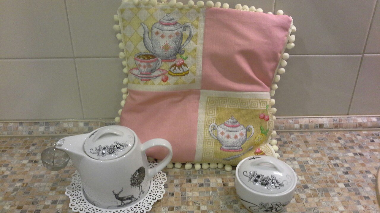 Отзыв о Наборе для вышивания "Чайная" (может использоваться для создания подушки) от фирмы Марья Искусница