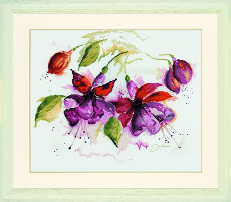 Отзыв о наборе для вышивания "Fuchsia In Watercolour" LANARTE 