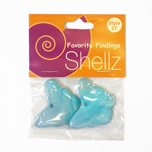 Подвеска "Shellz" Turquoise Butterfly River Shell Dangles. Арт 1850 00057              