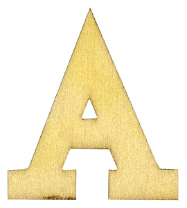 Деревянная заготовка "Буква" А. Арт 1000010А