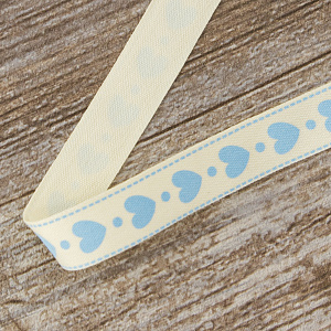 Лента хлопковая на картонной мини-катушке "Сердечки". Арт VR15.050