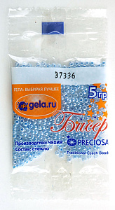 Бисер Preciosa №10, 5 г., цвет №37336 голубой жемчужный