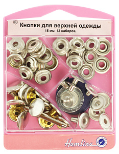 Кнопки для верхней одежды с инструментом для установки