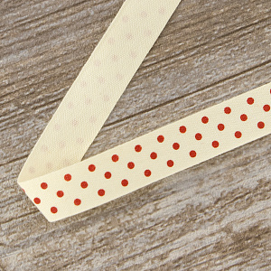 Лента хлопковая на картонной мини-катушке "Точки". Арт VR15.024