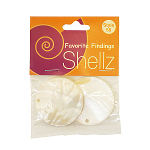 Подвеска "Shellz" Natural Round River Shell Dangles
