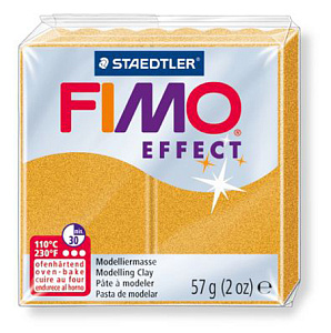 Полимерная глина FIMO "Effect", уп. 57 г, цвет золотой  металлик