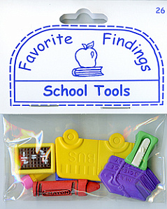 Пуговицы Favorite Findings "Школьные принадлежности". Арт 550000026                