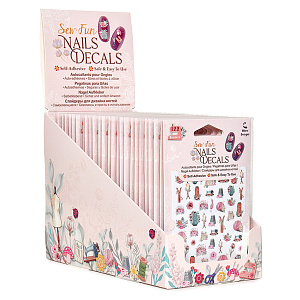 Слайдеры для дизайна ногтей, 25 шт. в картонном прикассовом стенде. Арт N4387