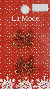 Пуговицы LA MODE CRISTMAS "Сверкающий бант" . Арт 195002020