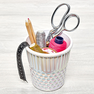 Стакан-органайзер "Наперсток" для швейных аксессуаров. Арт 4911.WH