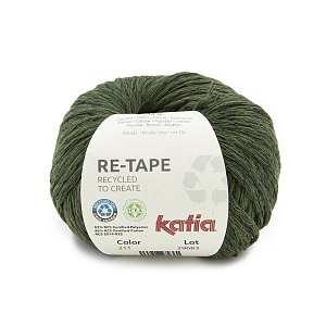 Пряжа Re-Tape, 52% полиэстер, 48% хлопок, 50 г, 100 м