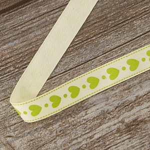 Лента хлопковая на картонной мини-катушке "Сердечки". Арт VR15.055