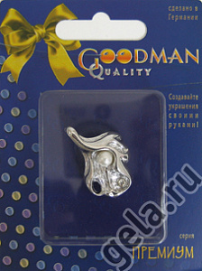 Подвеска - брошь. Арт 34391/02/rhod           