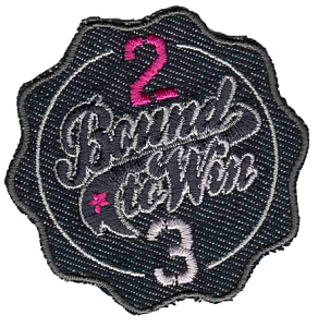 Термоаппликация HKM "Button Bound to win, pinke 2"