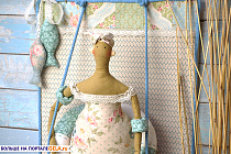 3-d панно «Тильда на качелях». 