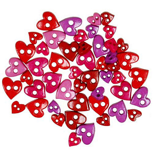 Пуговицы мини Favorite Findings "Сердечки ". Арт 550001395               