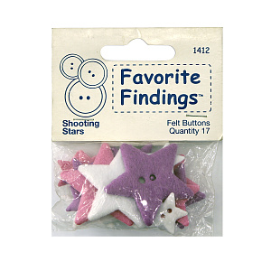 Пуговицы из войлока Favorite Findings Felt "Звездочки". Арт 550001412                