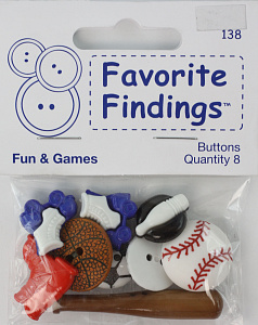 Пуговицы "Favorite Findings" "Забавные Игры". Арт 550000138                