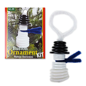 Набор пуговиц для создания фигурки "Снеговик". Арт 150000004