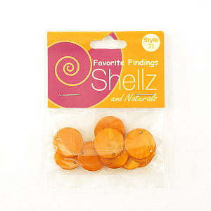 Пуговицы "Shellz & Natural" Round River Shell Dangles. Арт 1850 00071              