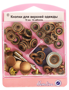 Кнопки для верхней одежды с инструментом для установки