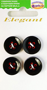 Пуговицы ELEGANT. Арт 14755-18-00RED/4