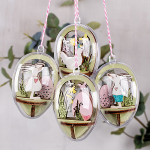 Яйцо из прозрачного пластика разъемное, 10 см. Арт 3906837