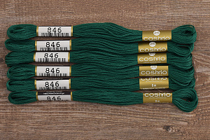 Мулине COSMO однотонный цвет  846       . Арт 25-6/846       