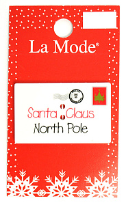 Пуговица LA MODE CRISTMAS "Письмо Санте". Арт 199002049