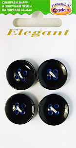 Пуговицы ELEGANT. Арт 14755-18-0BLUE/4