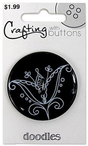 Пуговица "Doodle" Large White Flower.арт.470001409
