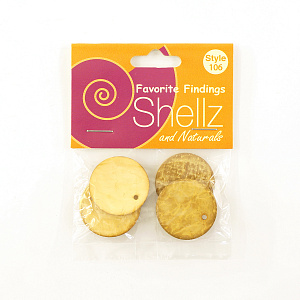 Пуговицы "Shellz & Natural" Dangle Round Coconut. Арт 1850 00106              