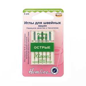 Иглы для бытовых швейных машин микротекс № 80