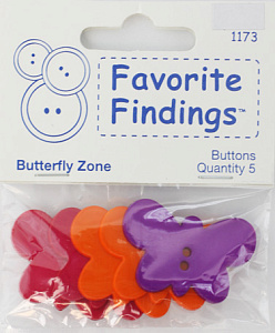 Пуговицы Favorite Findings "Бабочки". Арт 550001173               
