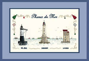 Набор для вышивания "Phares De Mer" (Морские маяки) , 33 х 40 см
