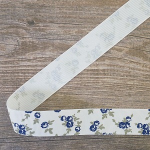 Лента репсовая на картонной катушке "Розочки". Арт VR22.456