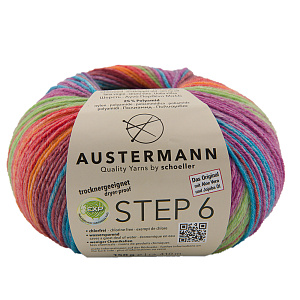 Пряжа Step 6 Irish Rainbow Colours, 75% шерсть, 25% полиамид, 410 м, 150 г