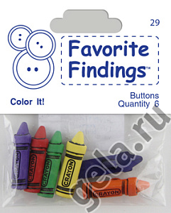 Пуговицы Favorite Findings "Цветные Маркеры". Арт 550000029                