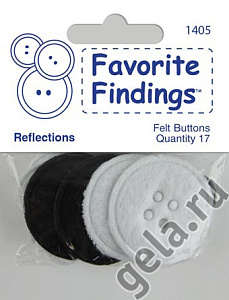 Пуговицы из войлока "Favorite Findings Felt" "Размышления". Арт 550001405                