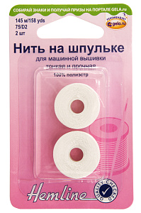 Нить на шпульке для машинной вышивки