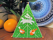 Елочка из фетра "Снежный день"