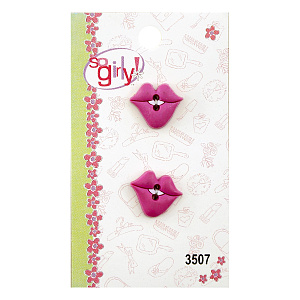 Прорезиненые пуговицы "So Girly". Арт 3507                    