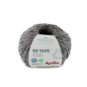 Пряжа Re-Tape, 52% полиэстер, 48% хлопок, 50 г, 100 м