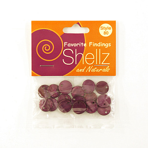 Пуговицы "Shellz & Natural" Round River Shell Dangles